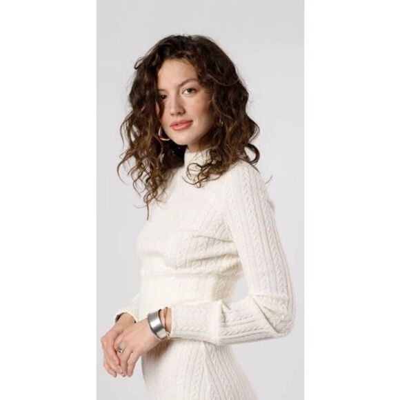 BOG - 🎉HP🎉 BAND OF THE FREE NWT “Raquel Ivory Cropped Pullover Sweater/Mock Neck - Picture 12 of 15